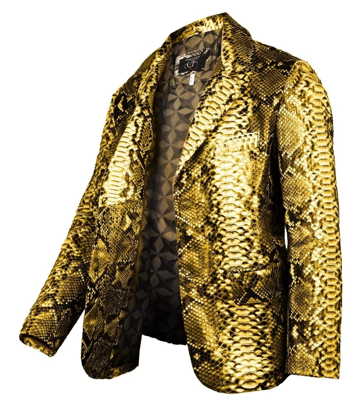 Pre-owned Handmade Golden 100% Real Python Skins Straight Jacket Coat All Sizes Pre Sale In 10 Days