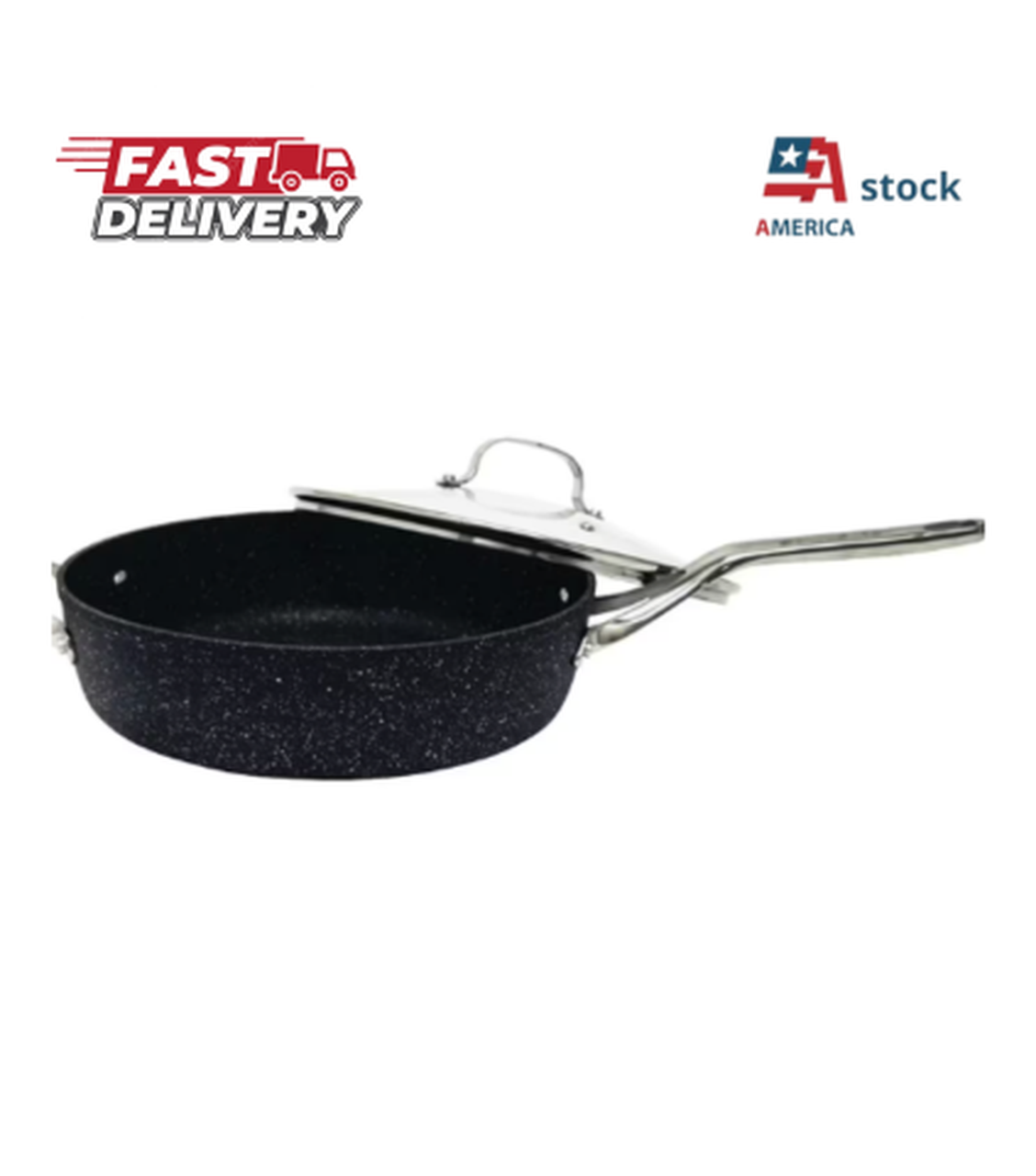 In Black Speckle With Glass Lid