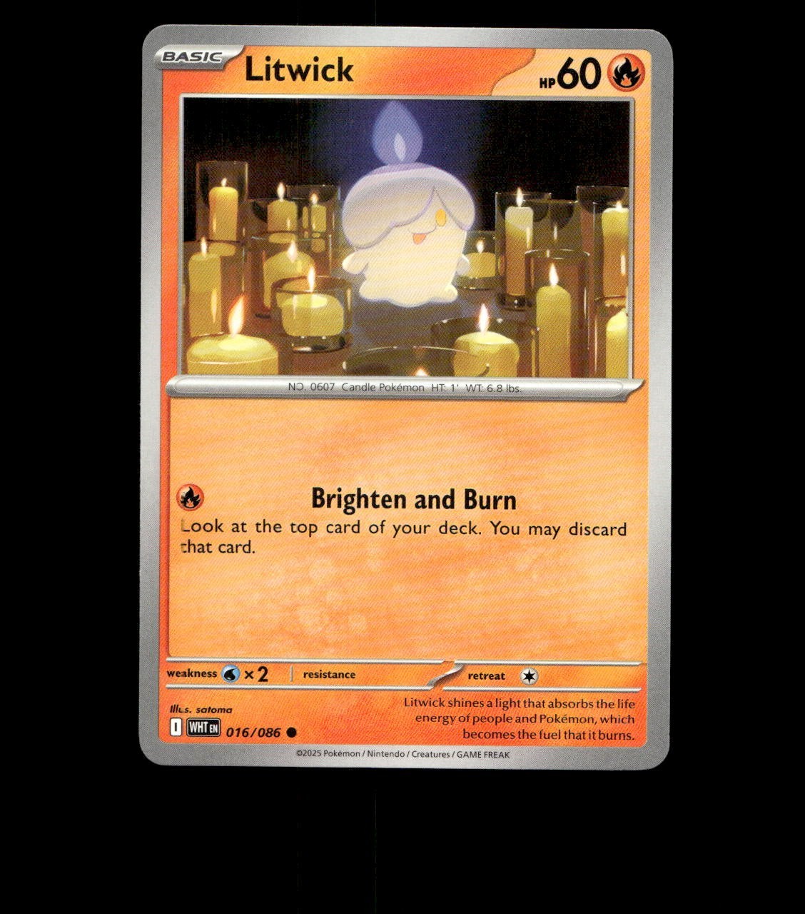 Litwick – 016/086 – White Flare – Normal – Near Mint Pokemon Card TCG