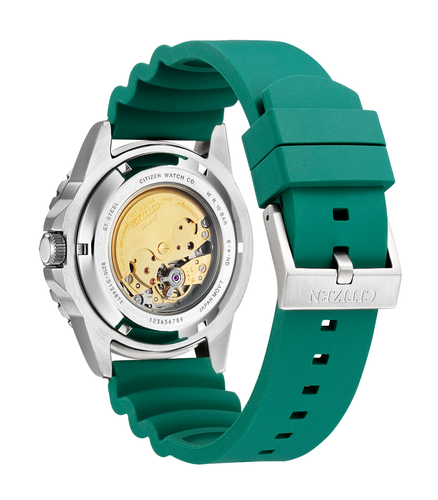 Pre-owned Citizen Classic Mechanical Me Series Green Dial Nj0129-10x Usus