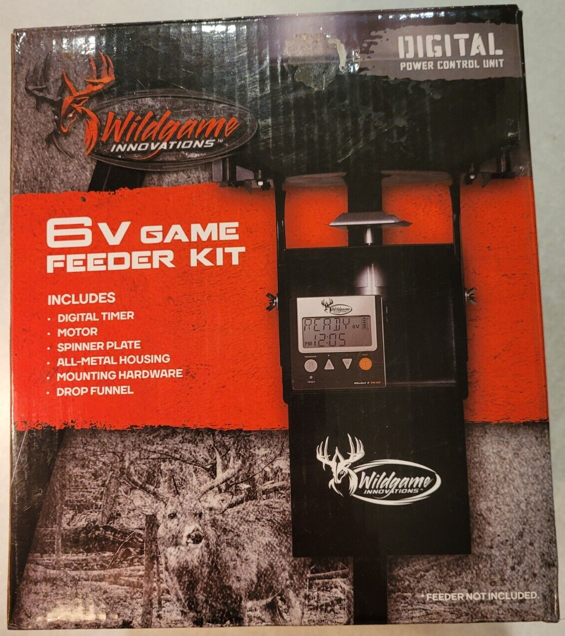 Wildgame Innovations - 6V Game Feeder Kit - Model TH-6VD - Digital New, box open
