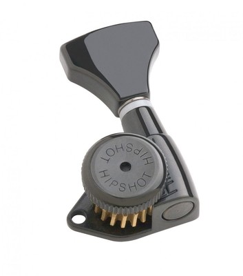 Grip-Lock 6 in line Left Hand staggered post Black locking tuner