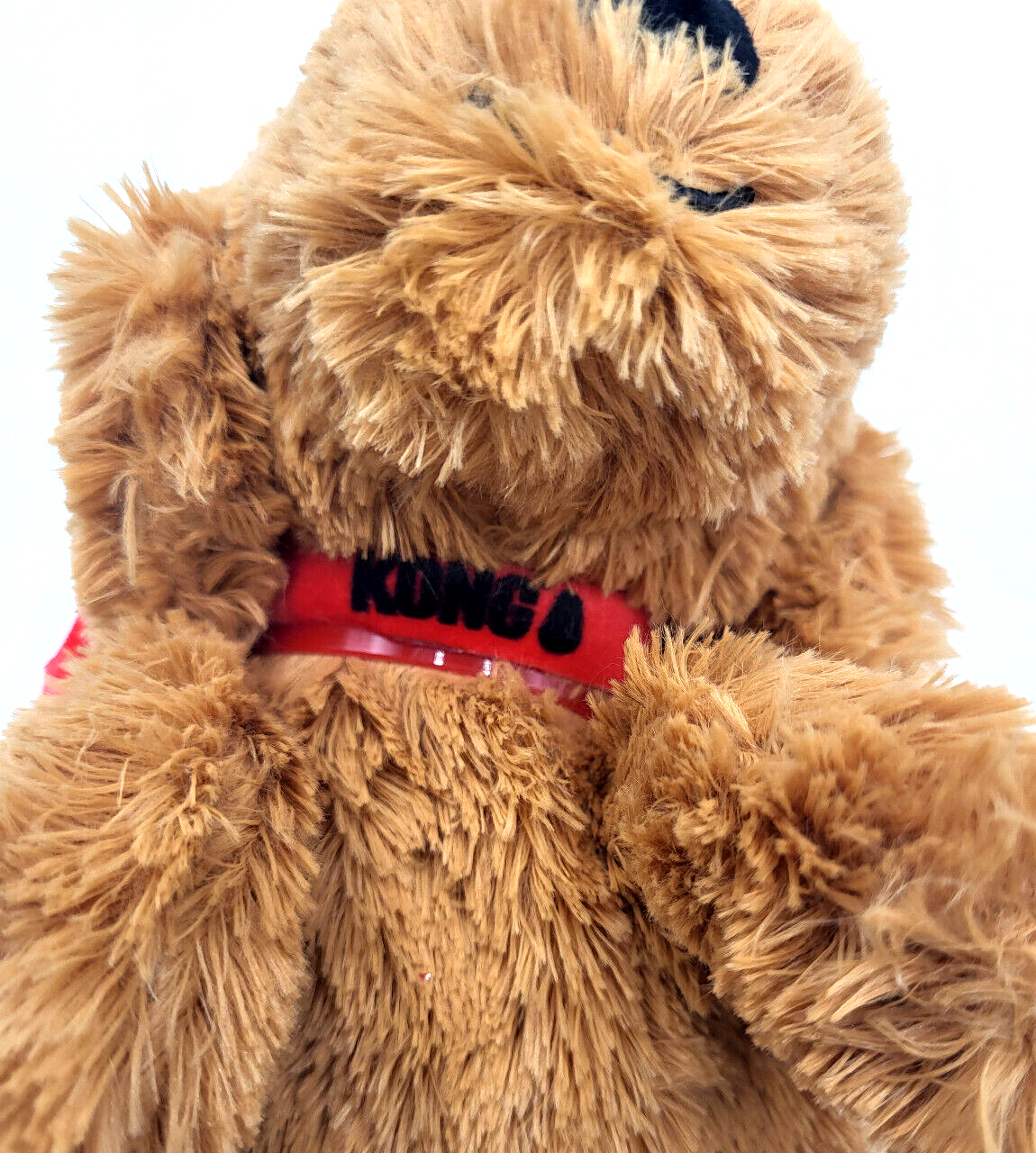 KONG Comfort Pups Goldie Medium Plush Squeaky Crinkly Packaging Dog Toy