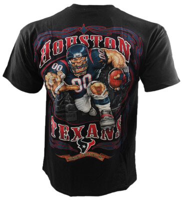 HOUSTON TEXANS OFFICIAL NFL LIQUID BLUE RUNNING BACK SHIRT - BLACK