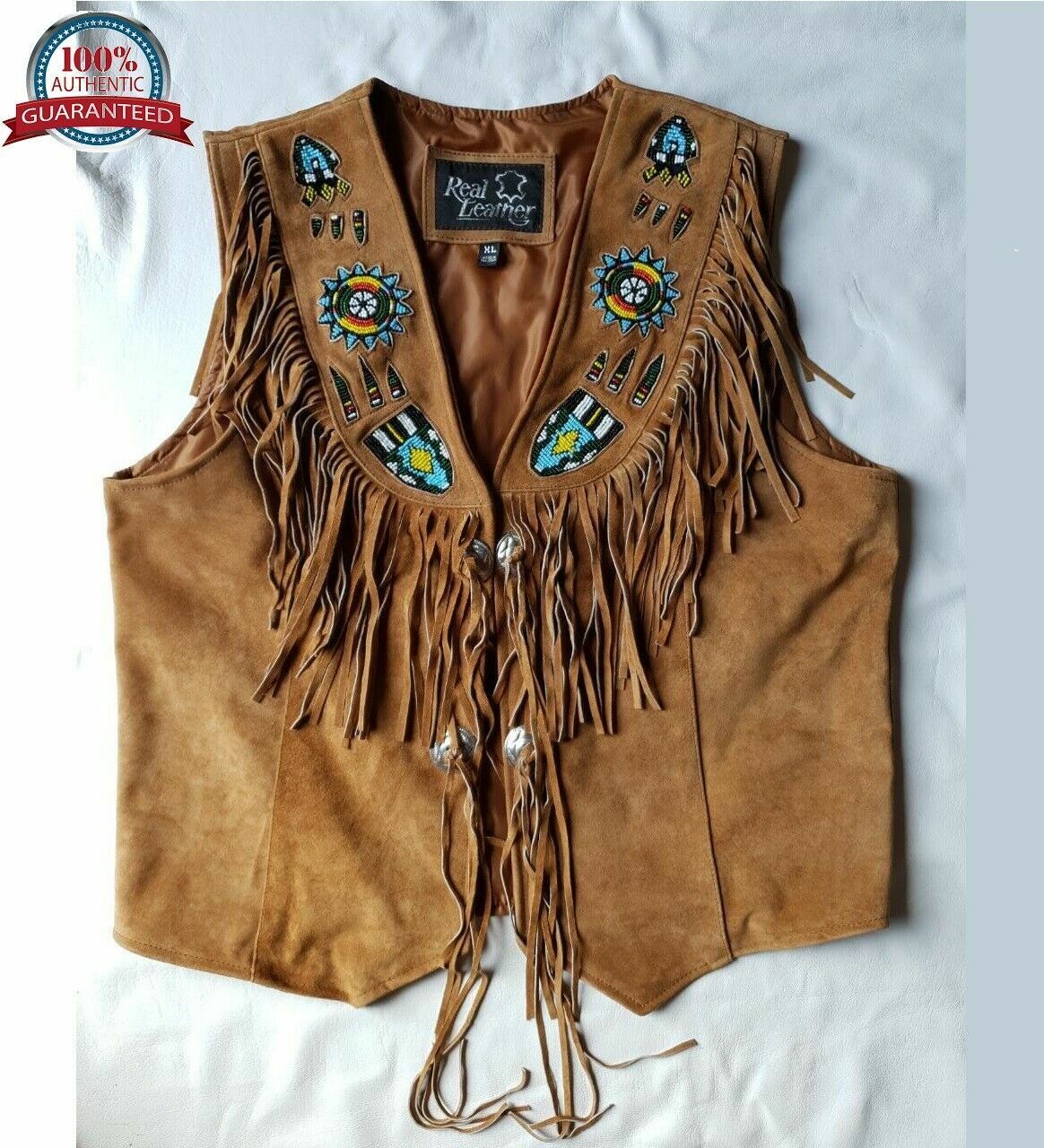 トップス LEATHER SUEDE NATIVE VEST L トップス LEATHER SUEDE NATIVE VEST L Men Native American