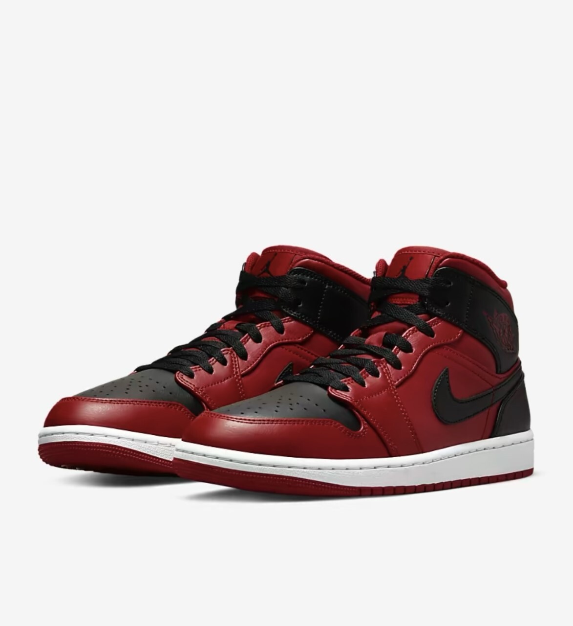 jordan mid gym red black white