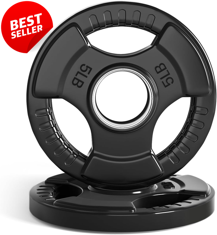 2-Inch Olympic Grip Weight Plate Cast Iron Barbell Home Gym - US