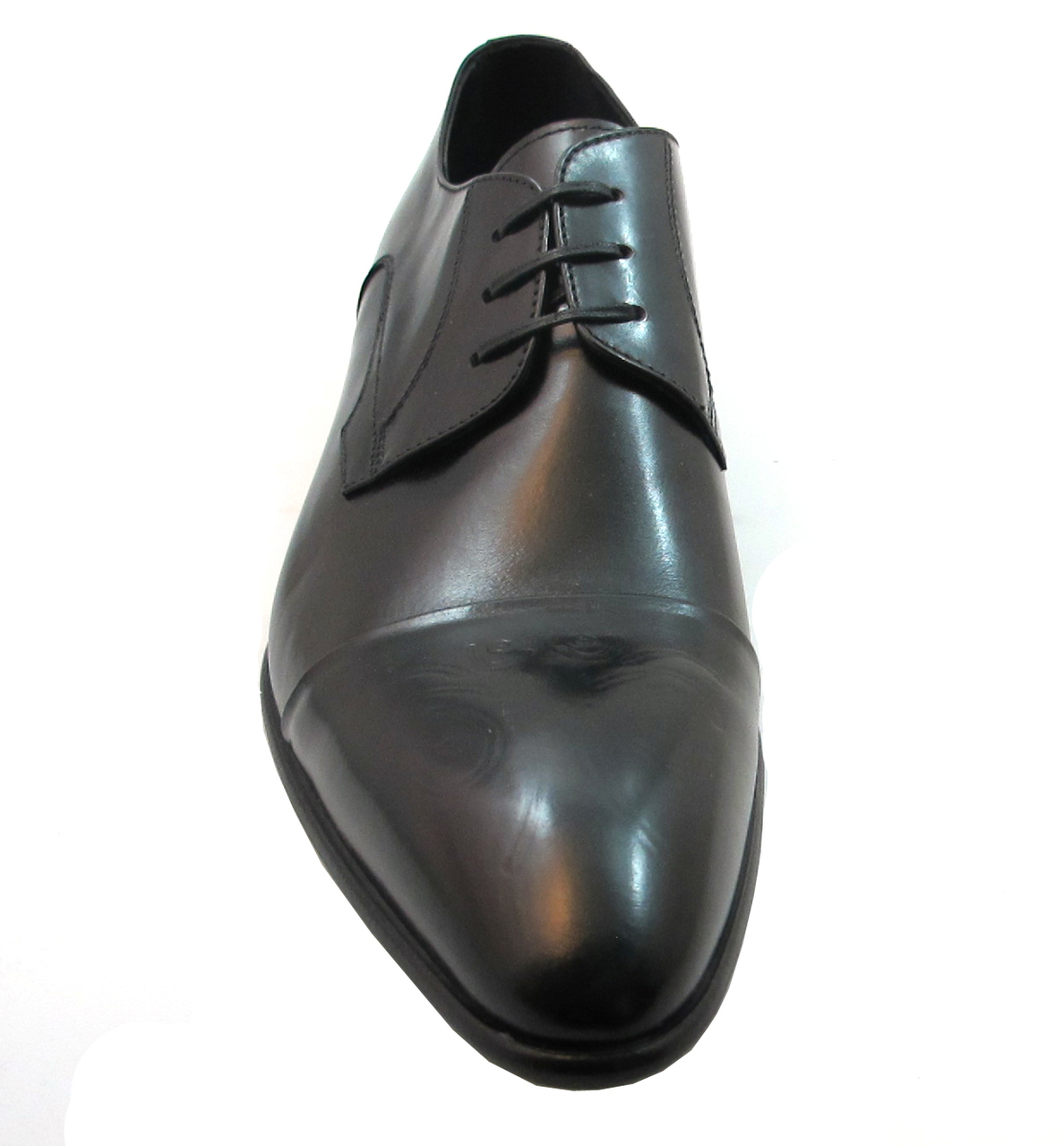 Pre-owned Doucal's Doucal 10232 Men's Lace - Up Italian Leather Dress Shoes In Black