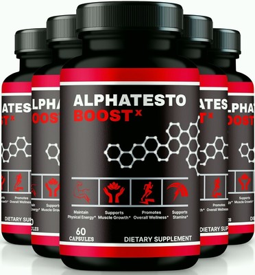 (5 Pack) Alpha Testo Boost X Plus, Alpha Testo Booster for Men, AlphaTestoBoost+