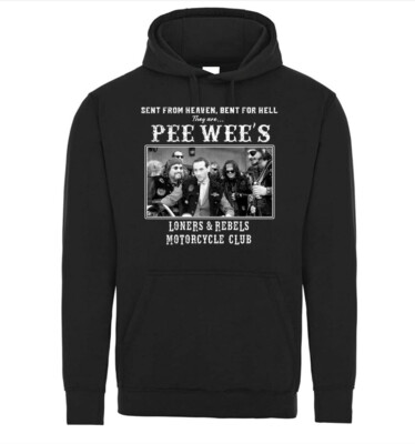 Pee Wee Herman Loners and Rebels Motorcycle Club Graphic Hoodie Sweater