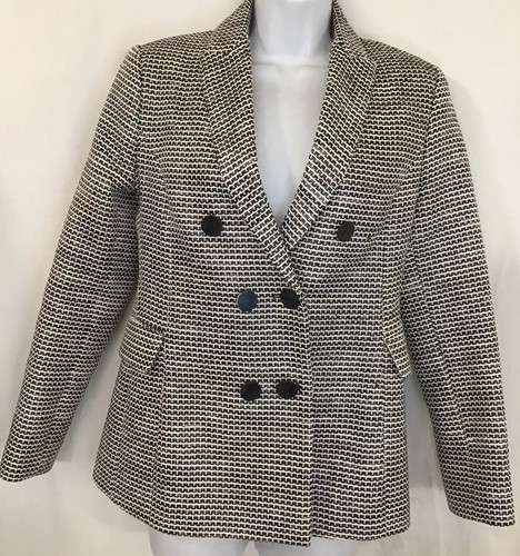 malene birger Jacket Black And White Woven Zozima Double