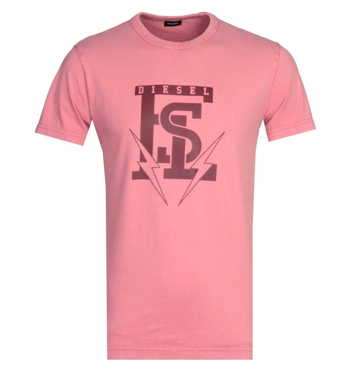 diesel t shirt pink