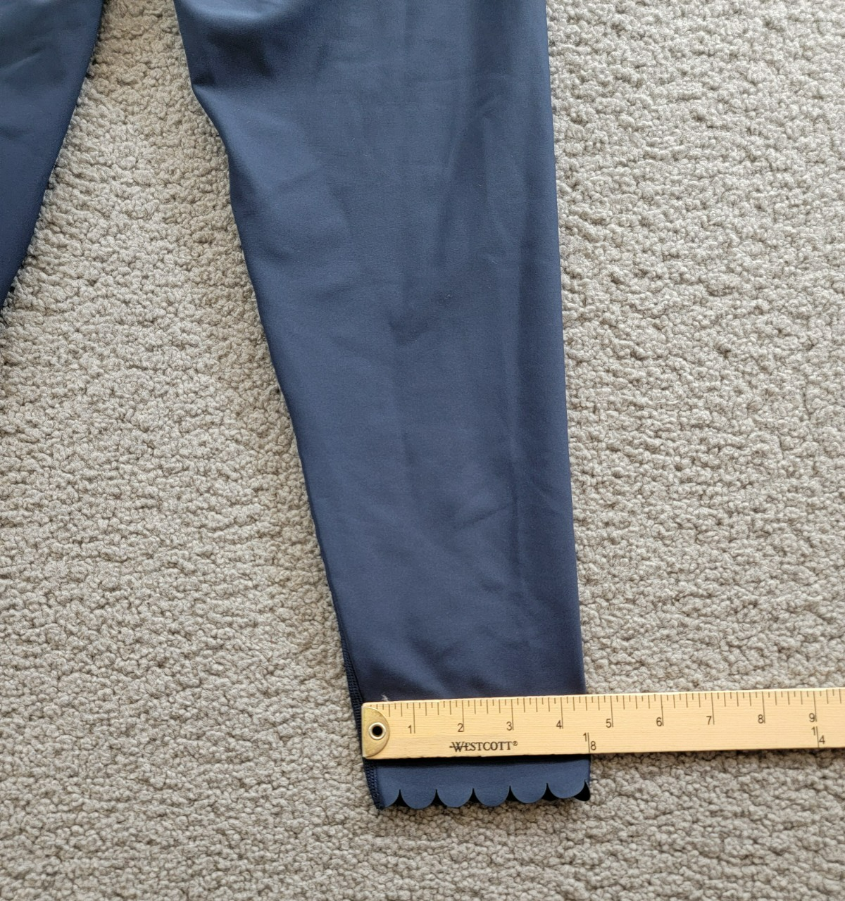 AQUA Athletic Scalloped Hem Leggings Women's XL Myth Elastic Waist Pull On - Picture 19 of 21