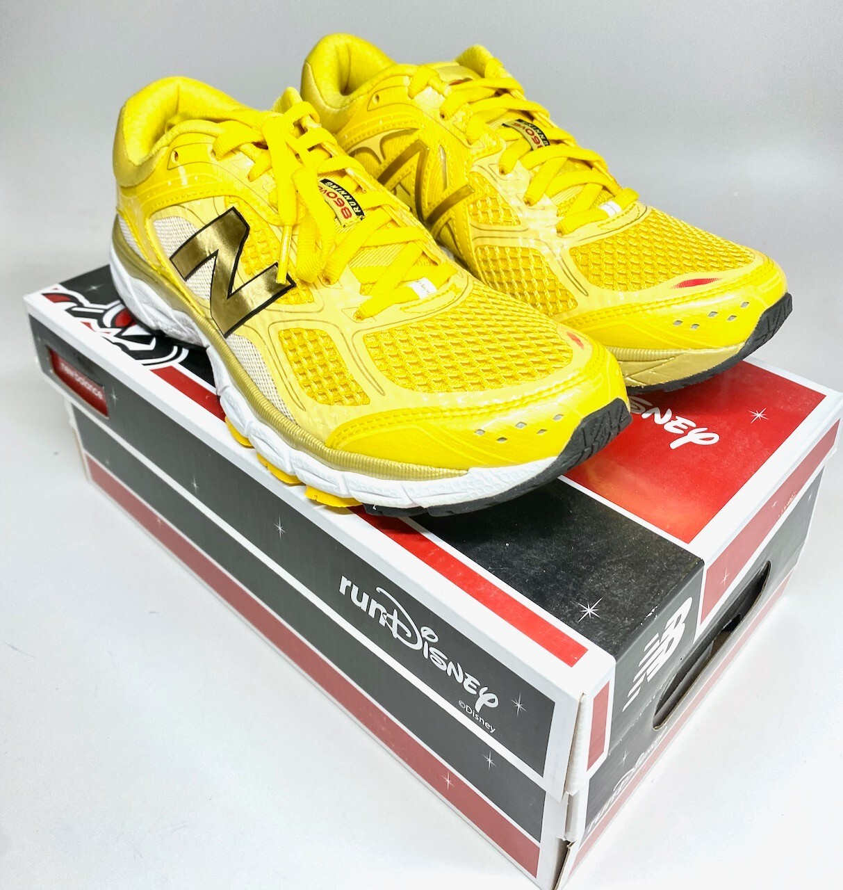 Pre-owned New Balance Balance 860v6 2016 Rundisney Belle Minnie Mouse Shoes Size 7 In Yellow