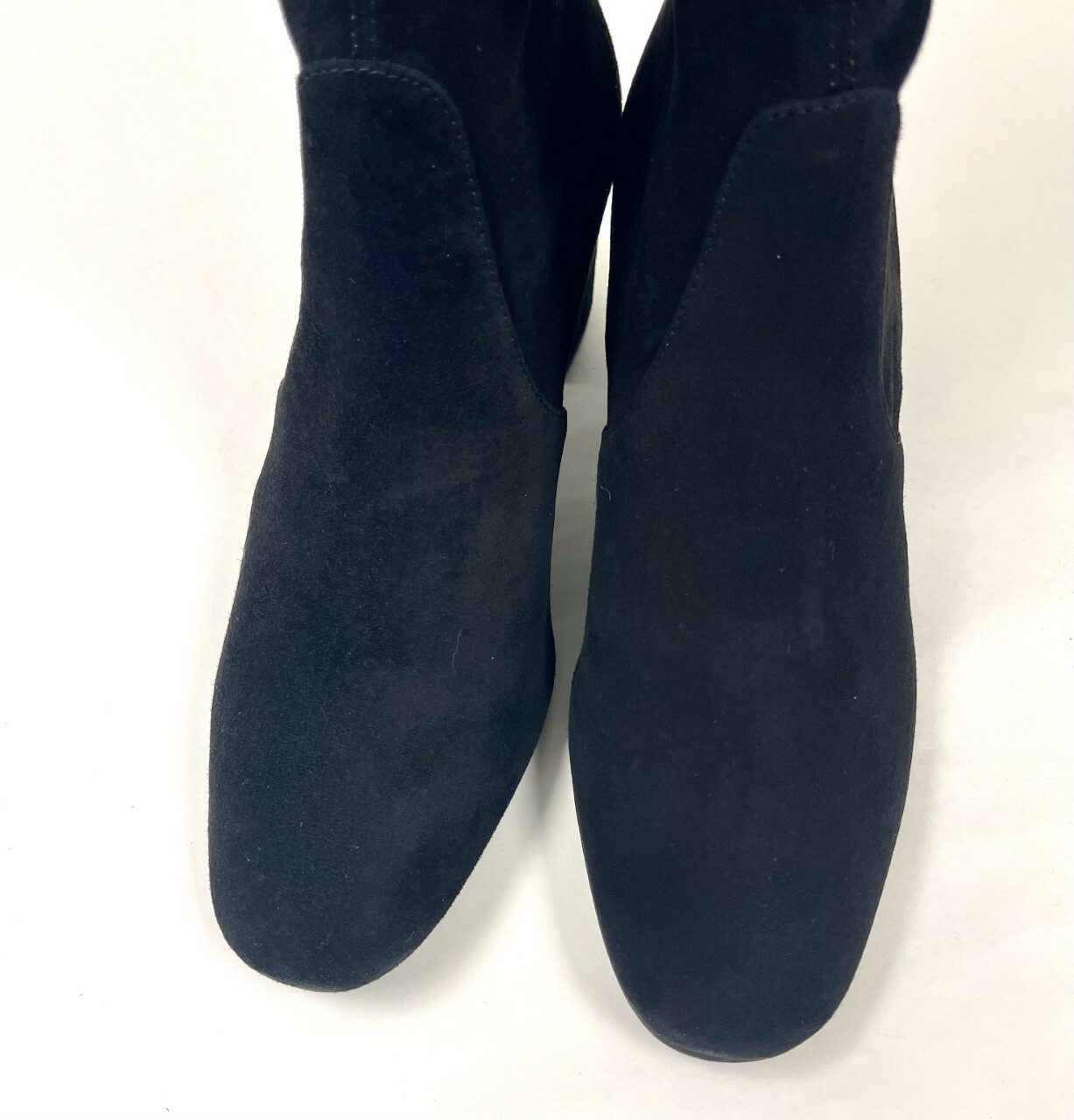 Pre-owned Stuart Weitzman $895  Genna 60 Black Suede Over The Knee Boot S4833