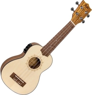Spruce and Zebrawood Electro-Acoustic Soprano Ukulele - Designer Series