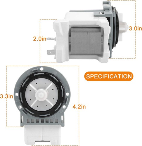 Washing Machine Drain Pump Compatible with Samsung DC31-00178A DC31-00187A