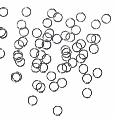  6mm Round 21 Gauge 400 Open Jump Rings Chain Links Plated Brass 5 colors U-pick