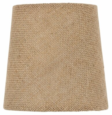 Burlap Drum 4 Inch Chandelier Shade Euro Barrel Shade in Natural Burlap