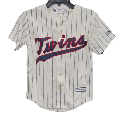 Majestic Youth Minnesota Twins Dozier Alternate Cool Base Jersey - Tan, Small 8