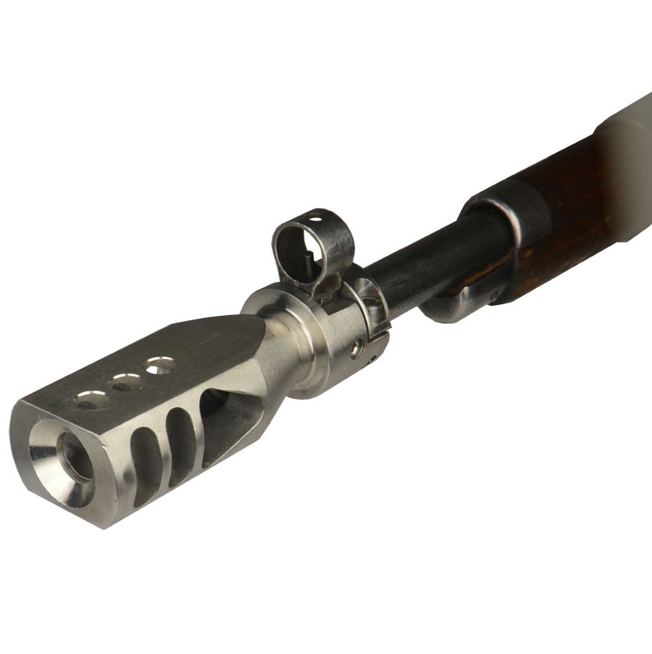 Mosin Nagant M91/30 Rifle Tanker Muzzle Brake Compensator, Stainless Steel
