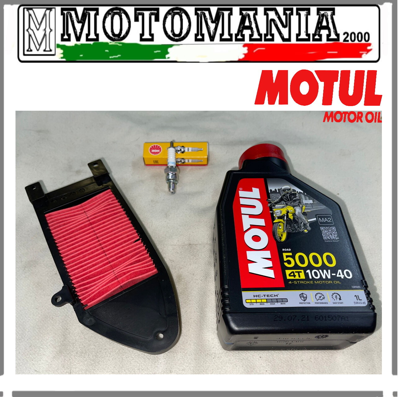 KIT TAGLIANDO KYMCO AGILITY 125/150 - 1 OLIO MOTUL  /1 FILTRO ARIA /1 CANDELA  *