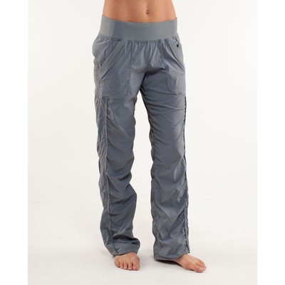 Lululemon Quick Step Pull On Mid Rise Ruched Straight Leg Pants Blurred Grey 8
