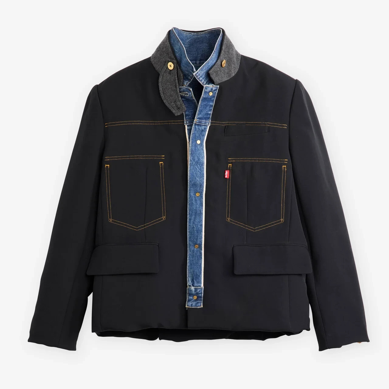 Levi's® x sacai Men's Denim x Matelasse sacai LEVI'S Men's Denim Matelasse Twill Reversible Blouson