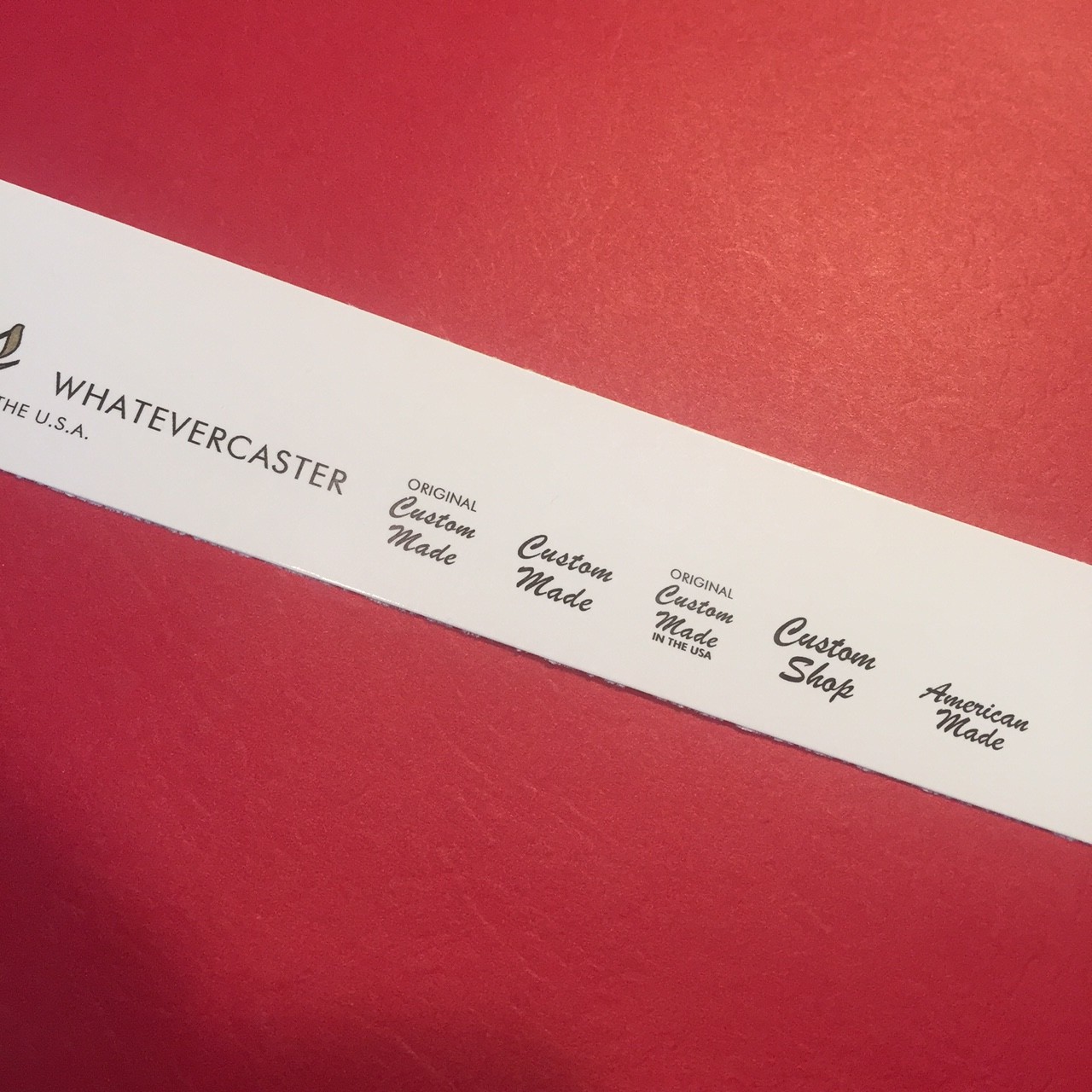 Two Guitar or Bass Headstock Waterslide Decals Custom Made or Vintage Styles