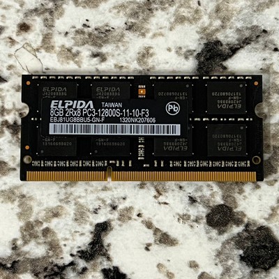 Elpida 8GB  2Rx8 PC3-12800S-11-10-FE SODIMM Laptop Memory Ram EBJ81UG8BBU5-GN-F