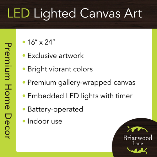 Briarwood Lane Farm Christmas Large LED Canvas Art