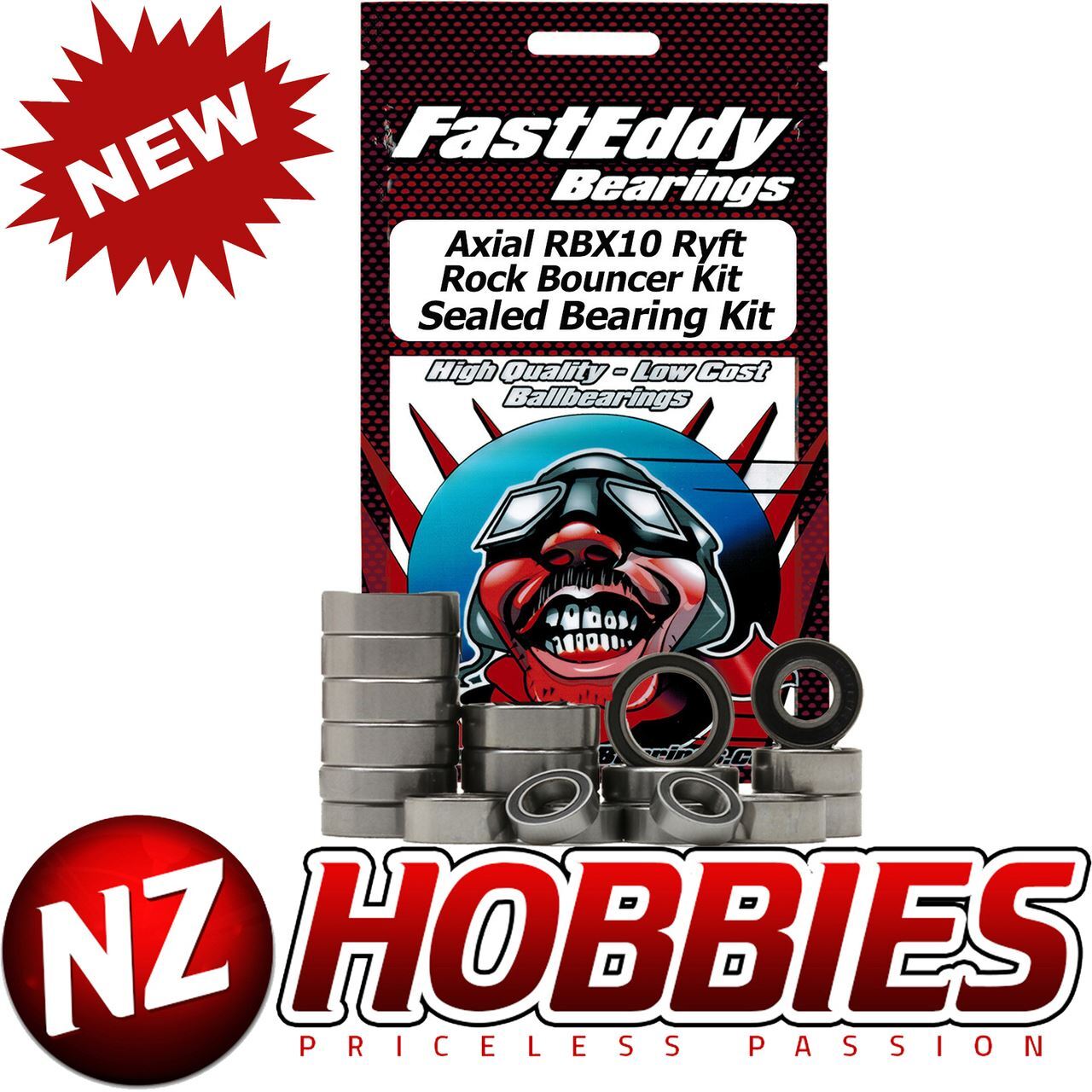 Fast Eddy Axial RBX10 Ryft Rock Bouncer Kit Sealed Bearing Kit # TFE7129