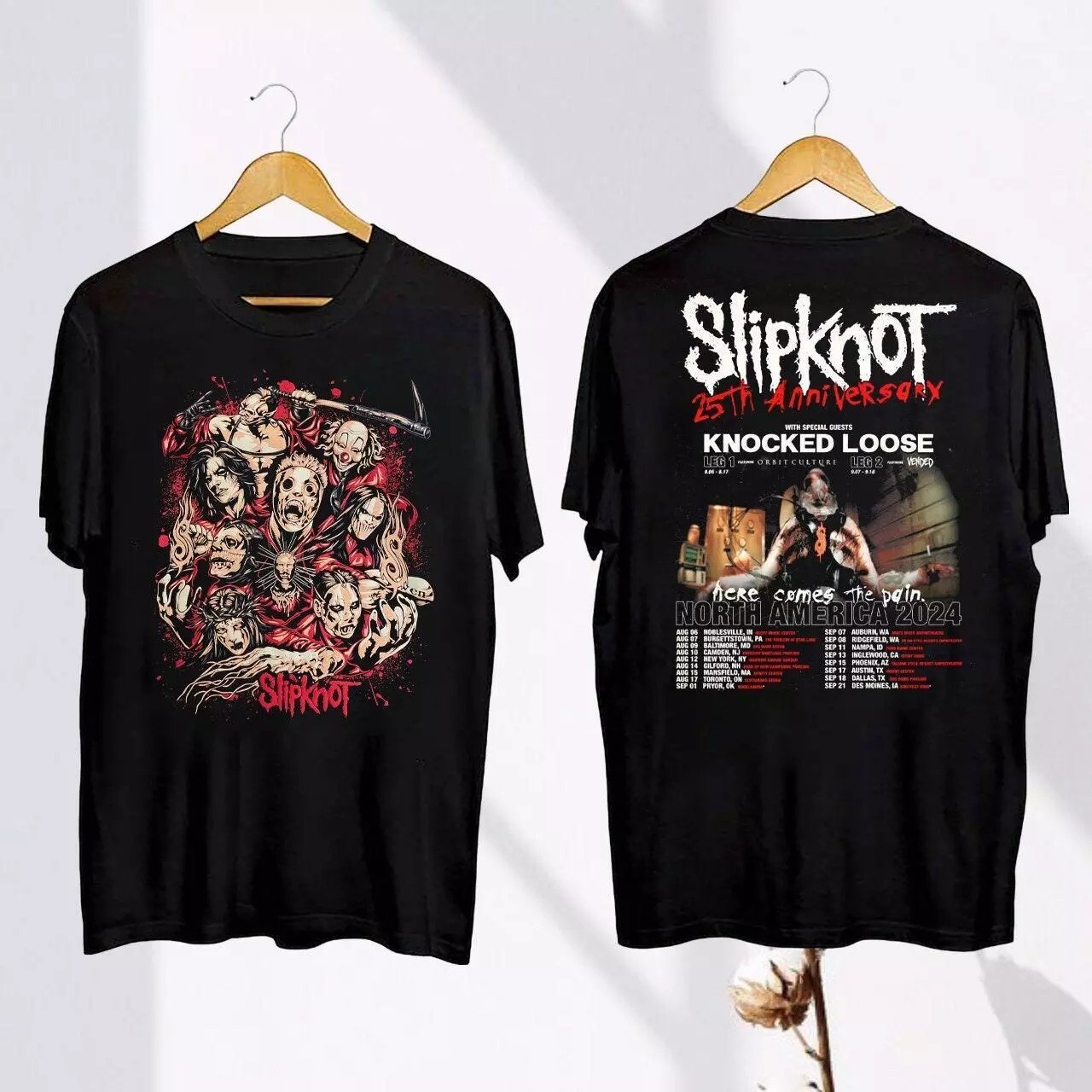 【激レア】SLIPKNOT 2024アメリカツアーTシャツ【Mサイズ】 Slipknot 2024 North American Tour T-shirt. #slipknot
