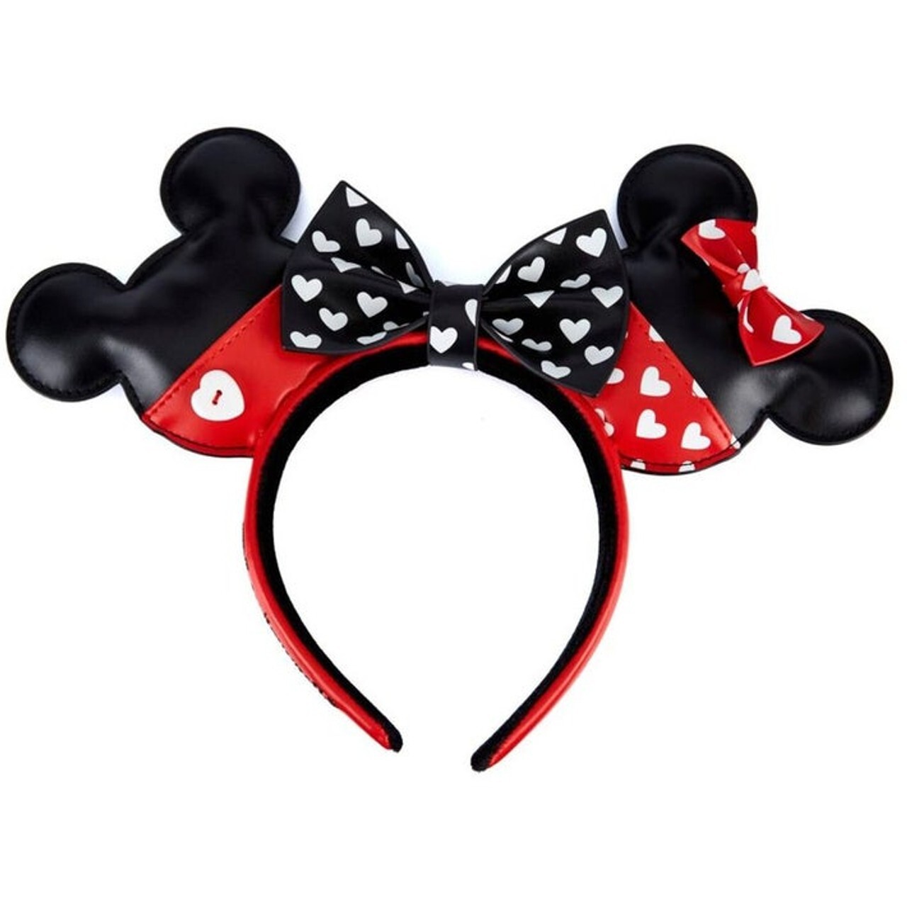 LOUNGEFLY DISNEY MICKEY AND MINNIE VALENTINES HEADBAND