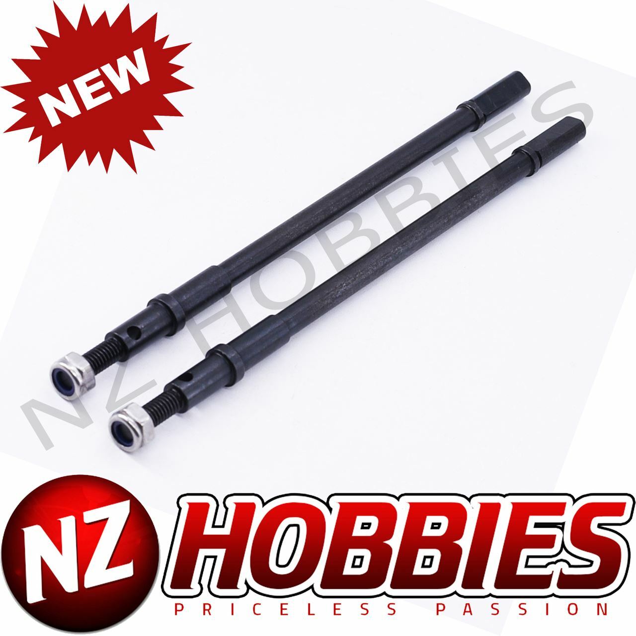 NZH Steel CNC Rear Drive Shaft Set : Axial SCX6 Car 2pcs # NZSCX6018