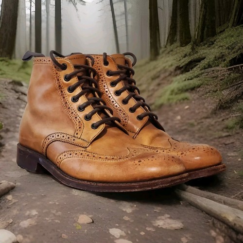 靴 60s Grenson Brown Plain Toe Blucher 60s Grenson Brown Plain Toe Blucher