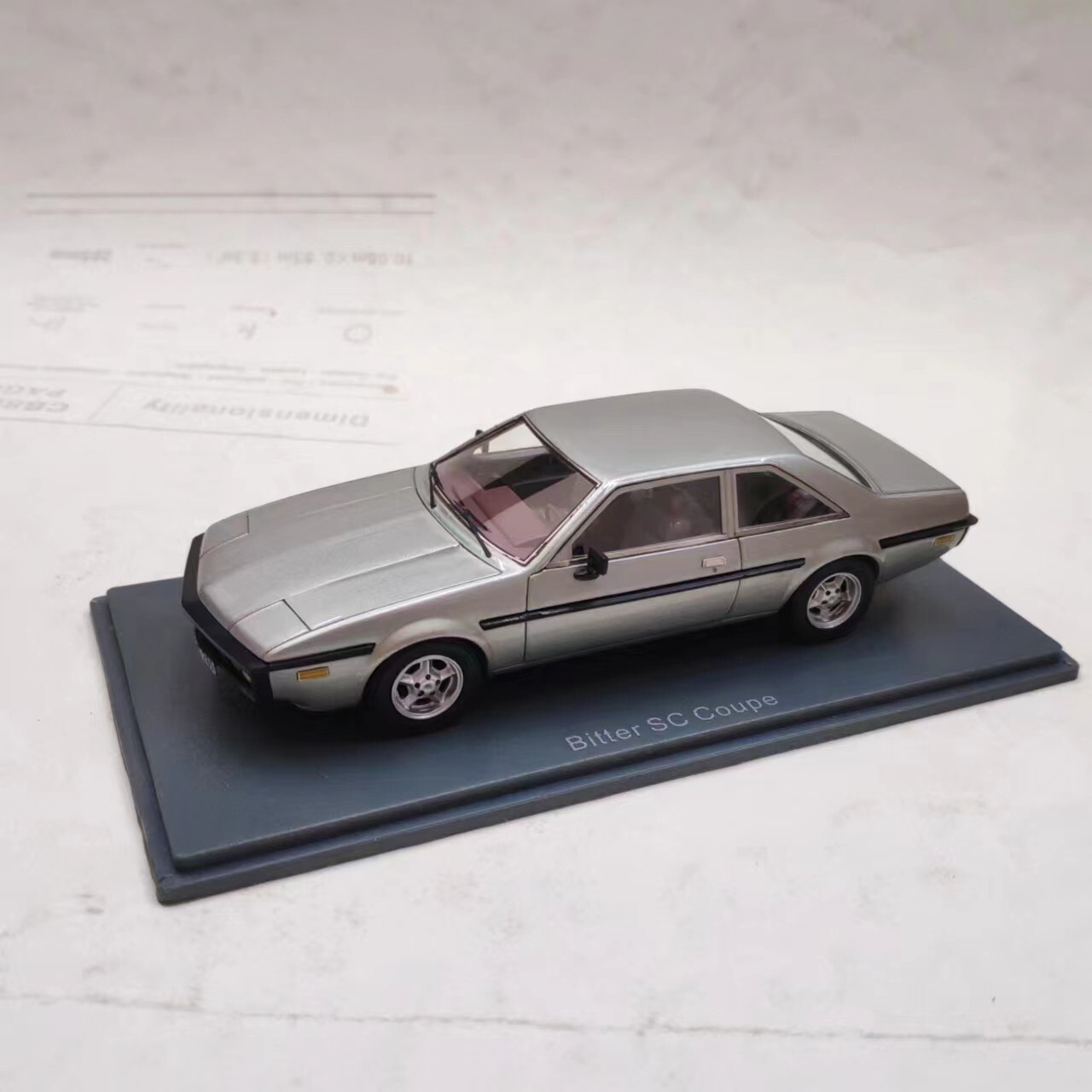 NEO 1/43 Scale Resin Model Bitter SC Coupe 1985 silver | eBay