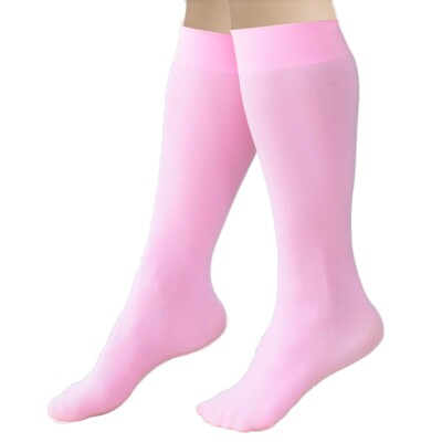 CRS Cross Figure Skating Socks, 2 Pair Knee High Tights Ice Skates Program Pink