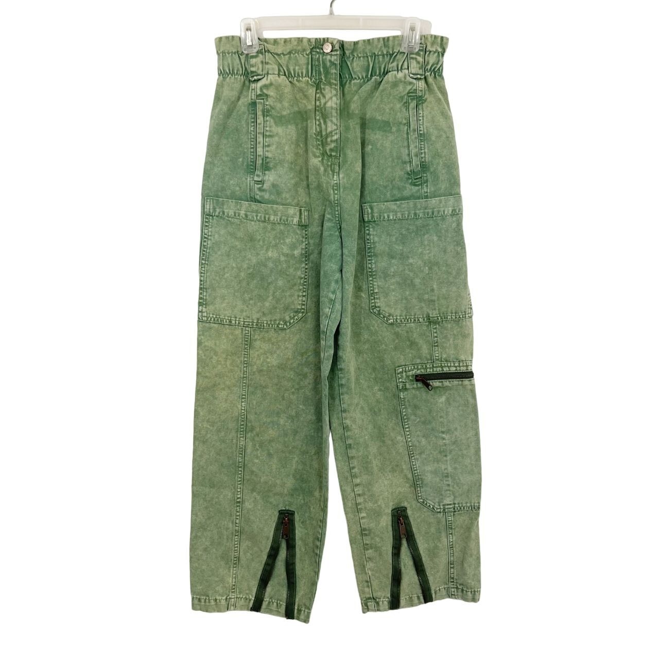 Urban Outfitters BDG Green Acid Wash Wide Leg Cargo Pants