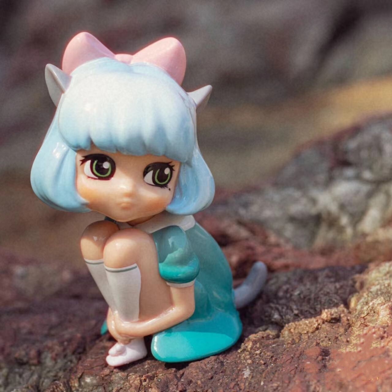 MORIMEI WORKS NEKOMUSUME ZOMB CATS STORY Blue Vinyl Figure