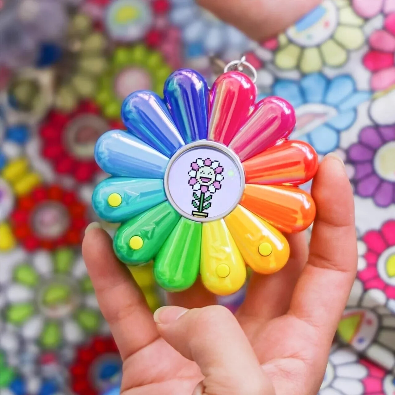 Takashi Murakami FLOWER GO WALK COLOR Aurora Rainbow Clear W Takashi Murakami FLOWER GO WALK COLOR Aurora Rainbow Clear W