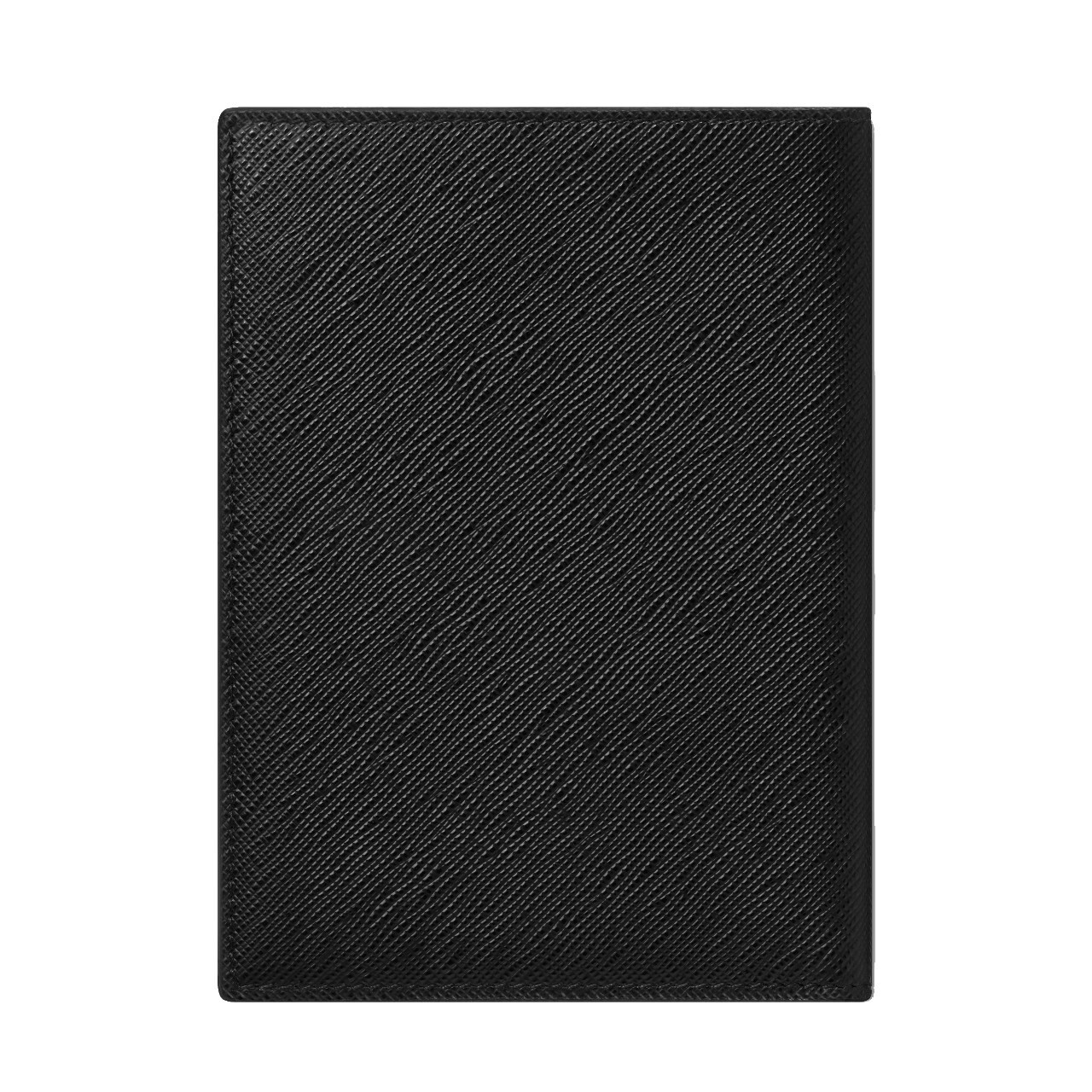 Pre-owned Montblanc Sartorial Leather Passport Holder Cover Wallet Case Purse For Men In Black