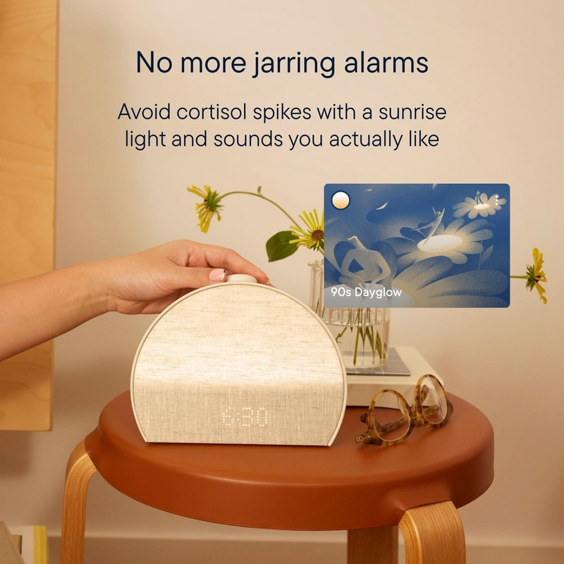 Hatch Restore 3 Sunrise Alarm Clock, Sound Machine, Smart Light (Putty) - White