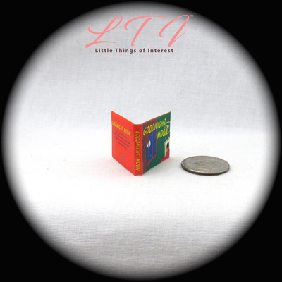 GOODNIGHT MOON 1:12 Scale Miniature Readable Color Illustrated Book