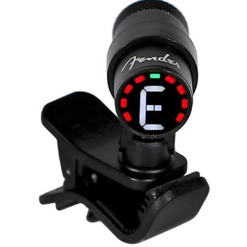 Fender Bullet Clip-on Chromatic Instrument Tuner with LED Screen, Black