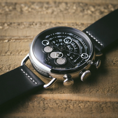 Pre-owned Xeric Halograph Chrono Sapphire Silver Black