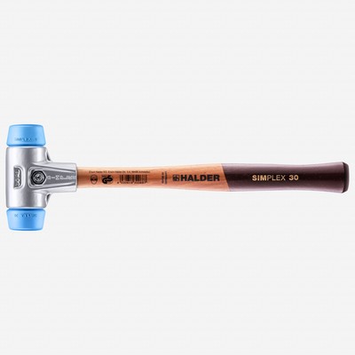 Halder Simplex Mallet with Soft Blue Rubber Inserts and Lightweight Aluminum Hou