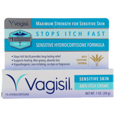 Vagisil Sensitive Skin 1 % Hydrocortisone Anti-Itch Creme, 1 oz