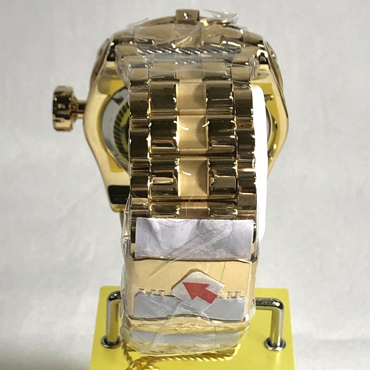 Pre-owned Invicta 28770 Men's 52mm Bolt Zeus Dragon Auto High Polish Bracelet Watch -gold