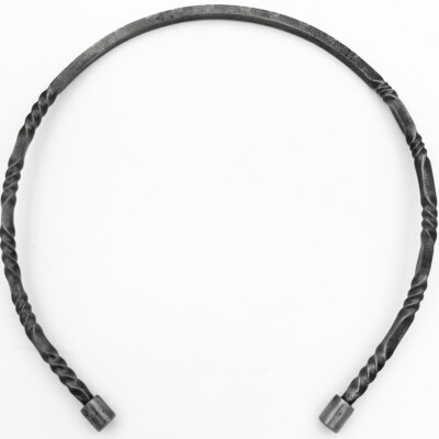 Medieval Jewelry Hand Forged Viking Warrior Borne of Druid Iron Torc Necklace